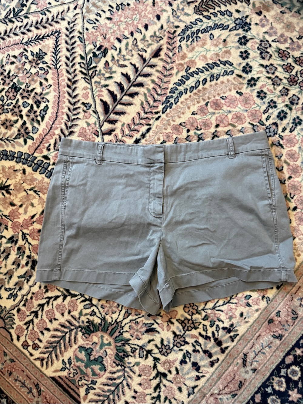J. Crew Light Gray Women's Chino khaki Shorts size 16 new with tags